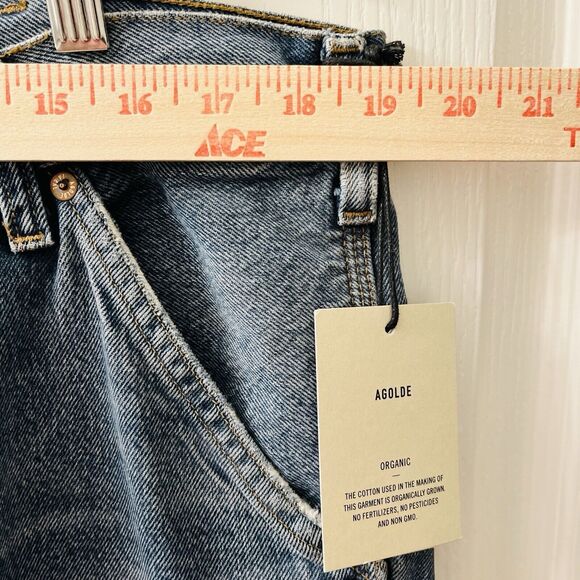 Agolde Rami Carpenter Jeans Women's 34 / 18 Repetition Blue Ankle Leg Revolve - Picture 7 of 13